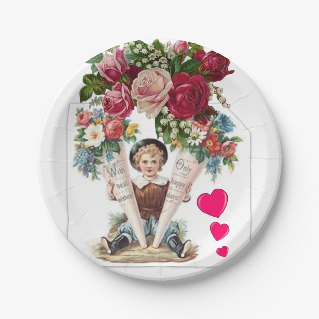 Assiettes en papier Fête des mères (Devant)