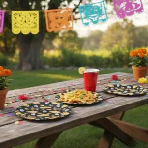 Assiettes en Papier Fiesta Mexicaine et Día de Mue