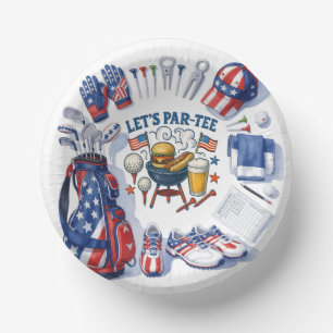Assiettes en Papier Golf Fête de Golf Américaine 4