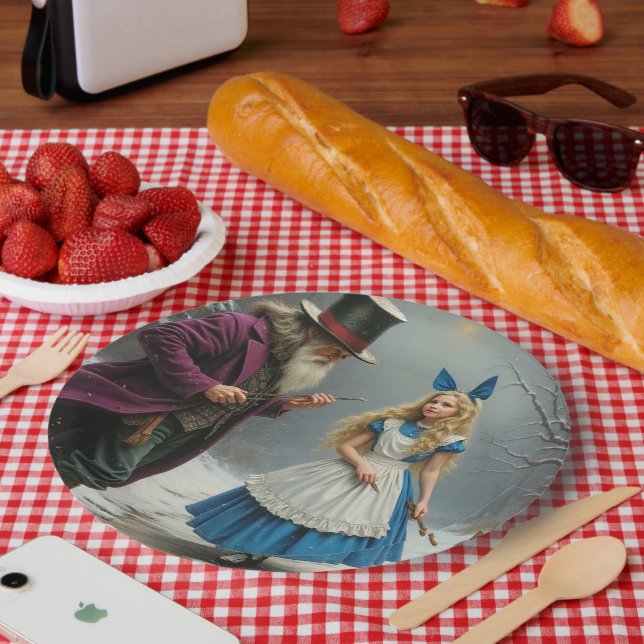 Assiettes en papier grand format Winter Alice (Pique-nique)