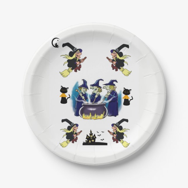 Assiettes en papier Halloween (Devant)