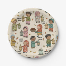 Assiettes en papier Kids Ramadan Kareem – Fête isl