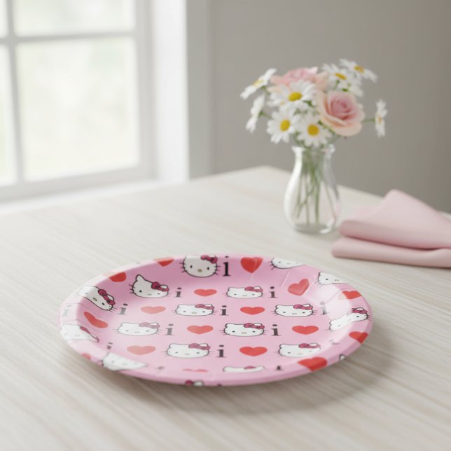 Assiettes en papier Kitty (Créateur téléchargé)