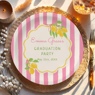 Assiettes en papier Lemon Gradu fraîchement diplôm