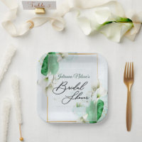 Assiettes en papier lis calla blancs