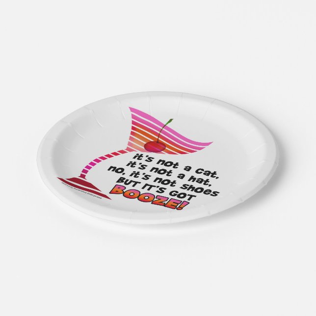 ASSIETTES EN PAPIER - MAIS IL Y A DE L'ALCOOL ! (Angle)