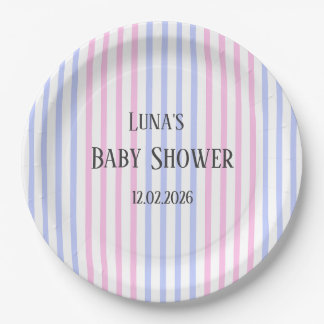 Assiettes en papier minimalistes pour Baby Shower