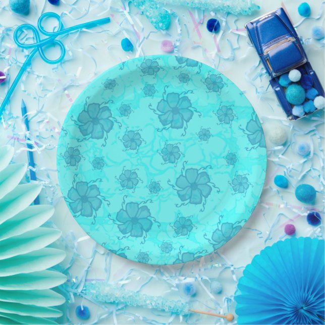 Assiettes en papier monochromes FTF pour fête de c (Fête)