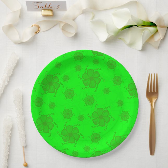 Assiettes en papier monochromes FTF pour fête en v (Mariage)