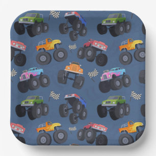 Assiettes en Papier Monster Truck, Fête de Spectac