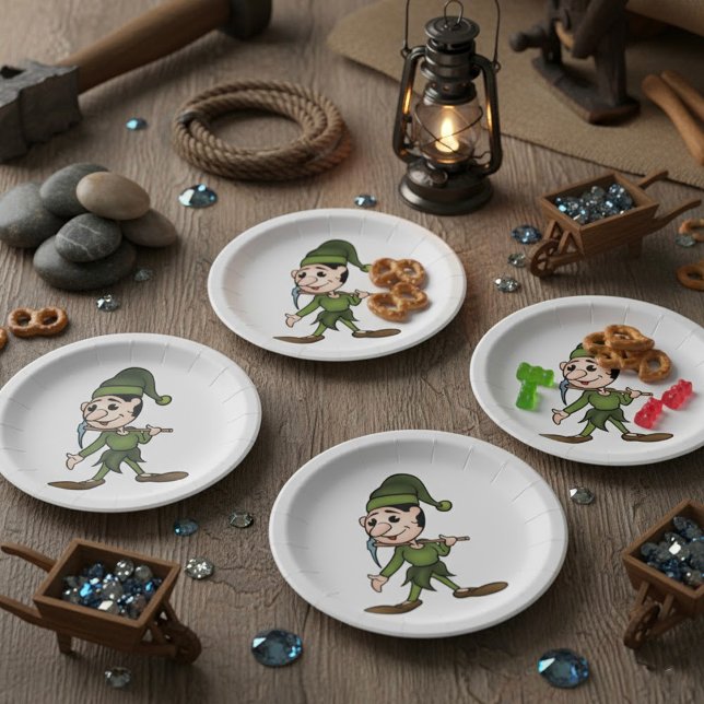 Assiettes en papier Nain Vert (Créateur téléchargé)