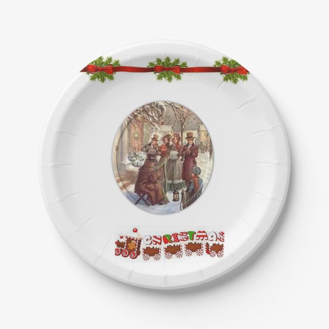 Assiettes en papier Noël (Devant)