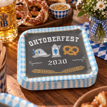 Assiettes en Papier Oktoberfest - Fête de la Bière