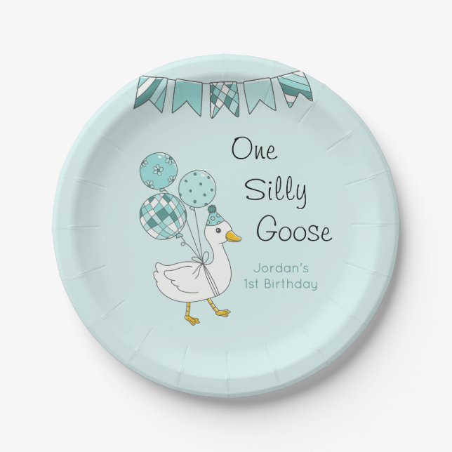 Assiettes en Papier One Silly Goose (Devant)