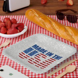 Assiettes en papier pailletées Made In The USA 4 j