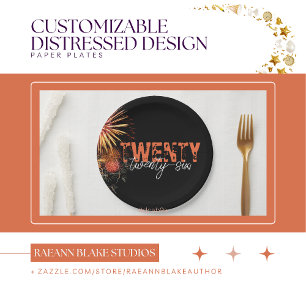 Assiettes en papier personnalisables à motif en dé