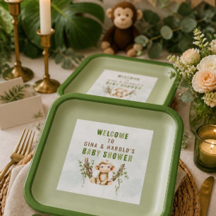 Assiettes en papier personnalisées pour Baby Showe
