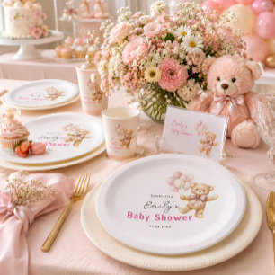 Assiettes en papier personnalisées pour Baby Showe