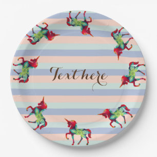 Assiettes en papier personnalisées pour fête d'enf