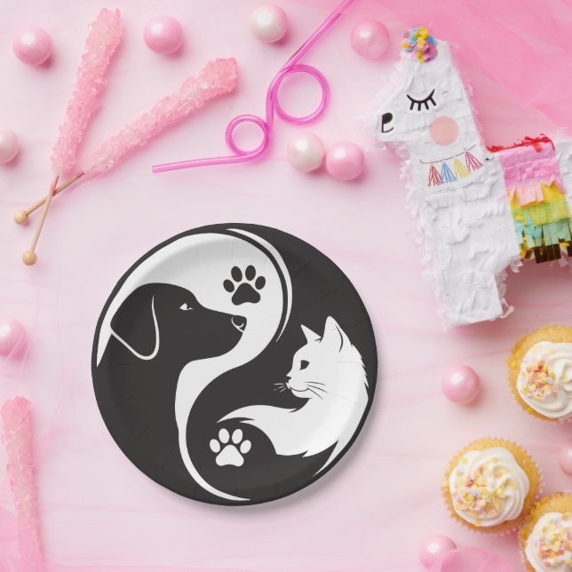 Assiettes en papier Pet Harmony Yin Yang - Thème C (Fête)