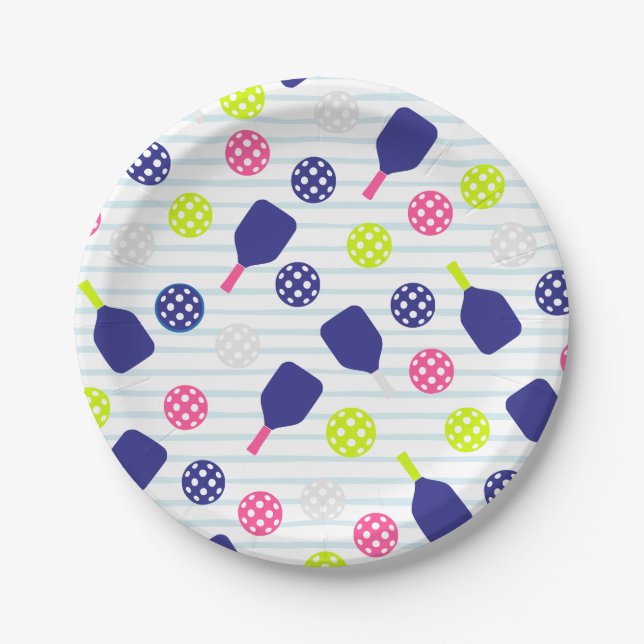 Assiettes en papier Pickleball (Devant)
