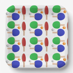 Assiettes en Papier Ping Pong, Fête de Tennis de T