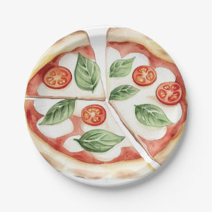 Assiettes en papier pizza amusantes