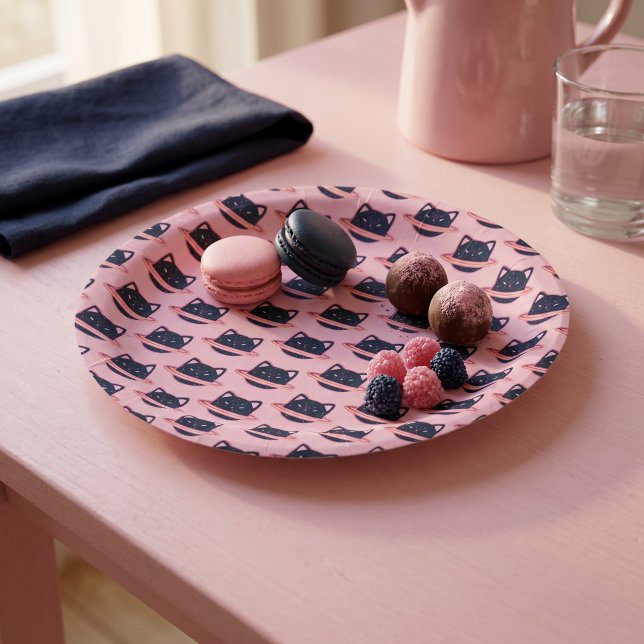 Assiettes en papier Planet Cat (Créateur téléchargé)