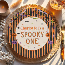 Assiettes en papier pour 1er anniversaire Hallowee