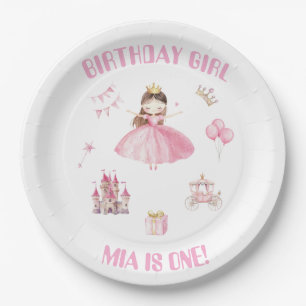 Assiettes en papier pour 1er anniversaire Petite P