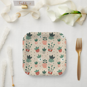 Assiettes en papier pour amoureux de plantes – Déc