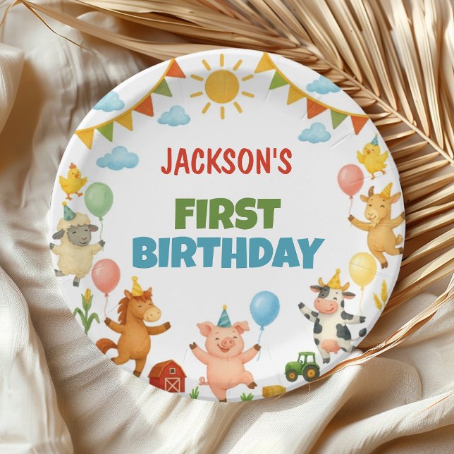 Assiettes en Papier pour Anniversaire Animaux de l (Créateur téléchargé)