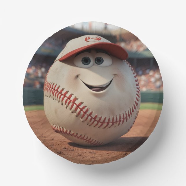 Assiettes en papier pour anniversaire baseball des (Recto)