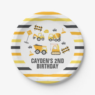 Assiettes en papier pour anniversaire de camion de