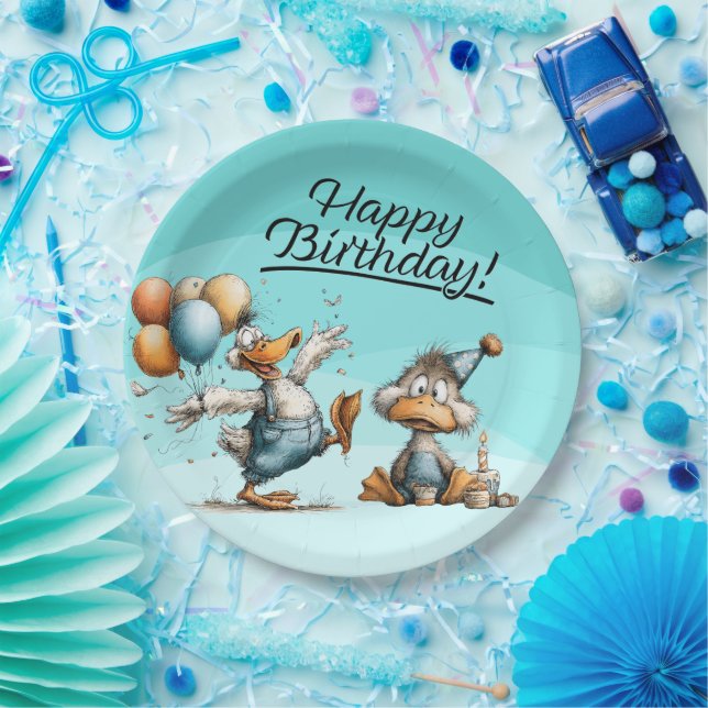 Assiettes en papier pour anniversaire de dessin an (Fête)