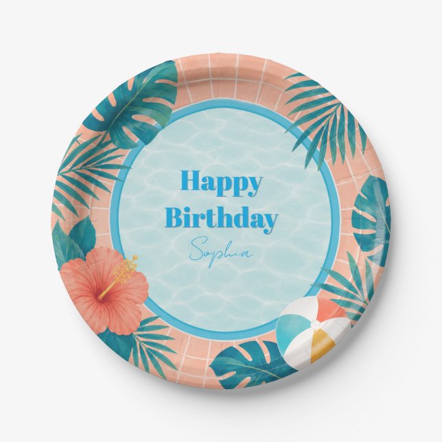 Assiettes en papier pour anniversaire de fête au b (Devant)