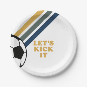 Assiettes en papier pour anniversaire de football