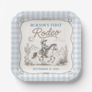 Assiettes en papier pour anniversaire de rodéo de