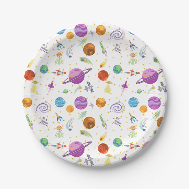 Assiettes en papier pour anniversaire de voyage sp (Devant)