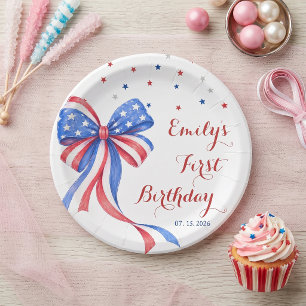 Assiettes en papier pour anniversaire du 4 juillet