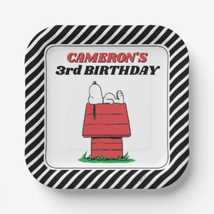Assiettes en papier pour anniversaire Peanuts Snoo