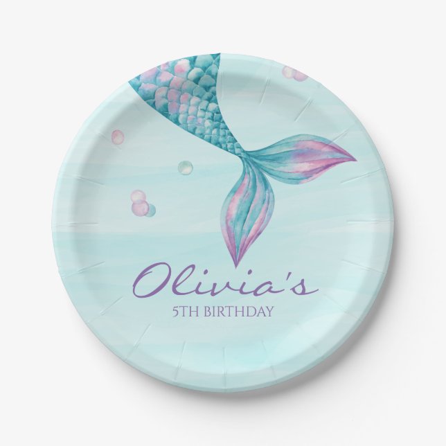 Assiettes en papier pour anniversaire Queue de Sir (Devant)