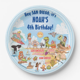 Assiettes en Papier pour Anniversaire SoCal