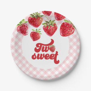 Assiettes en papier pour anniversaire Strawberry T