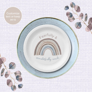 Assiettes en Papier pour Baby Shower Arc-en-Ciel s