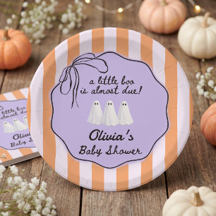 Assiettes en papier pour Baby Shower Halloween Lit
