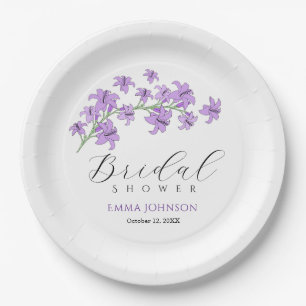 Assiettes en papier pour Baby Shower Mariée Lily L