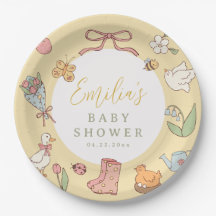 Assiettes en papier pour Baby Shower Storybook Gar
