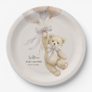 Assiettes en papier pour Baby Shower Teddy Bear Ba