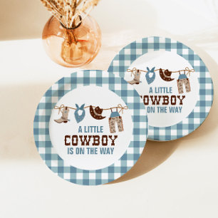 Assiettes en papier pour baby shower Western Rodeo